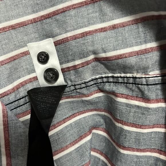 ASOS PINSTRIPE CONDITION SHORTS SLEEVE SHIRT SIZE‎ XL - Picture 5 of 5